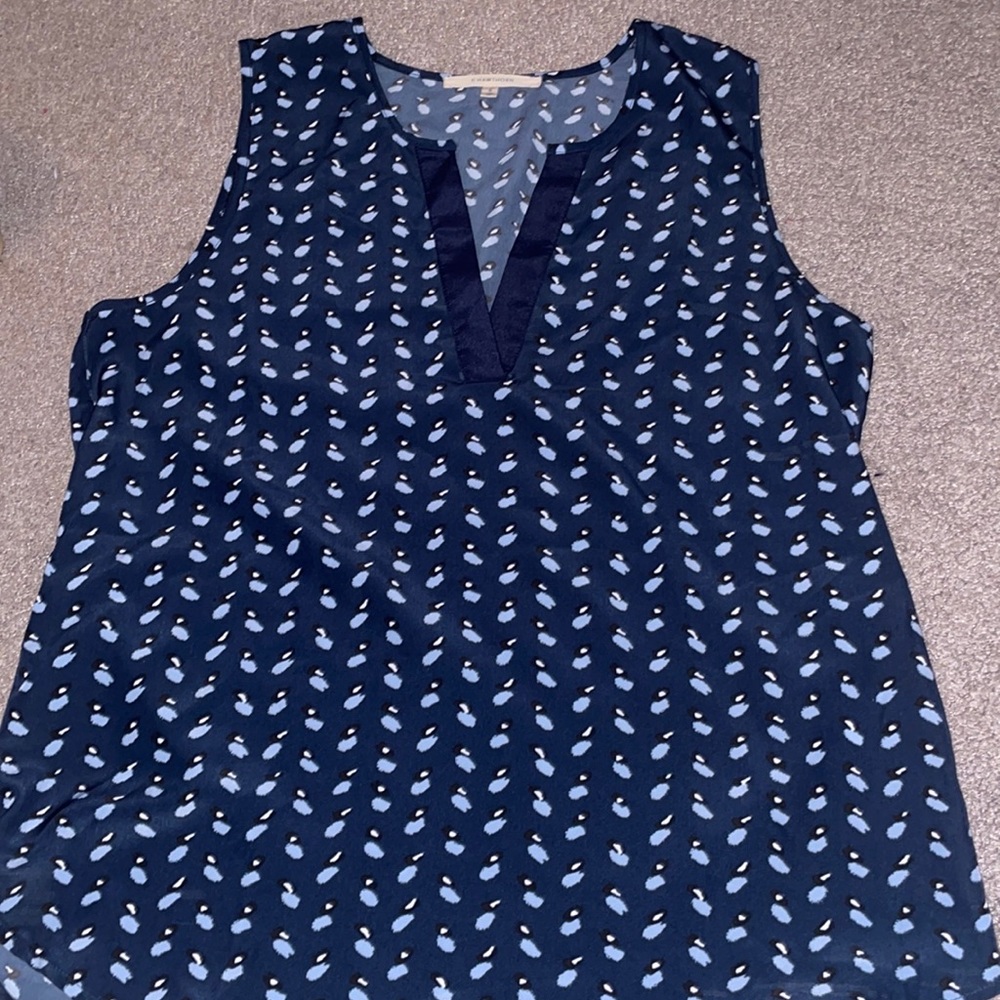 Navy blue tank top blouse